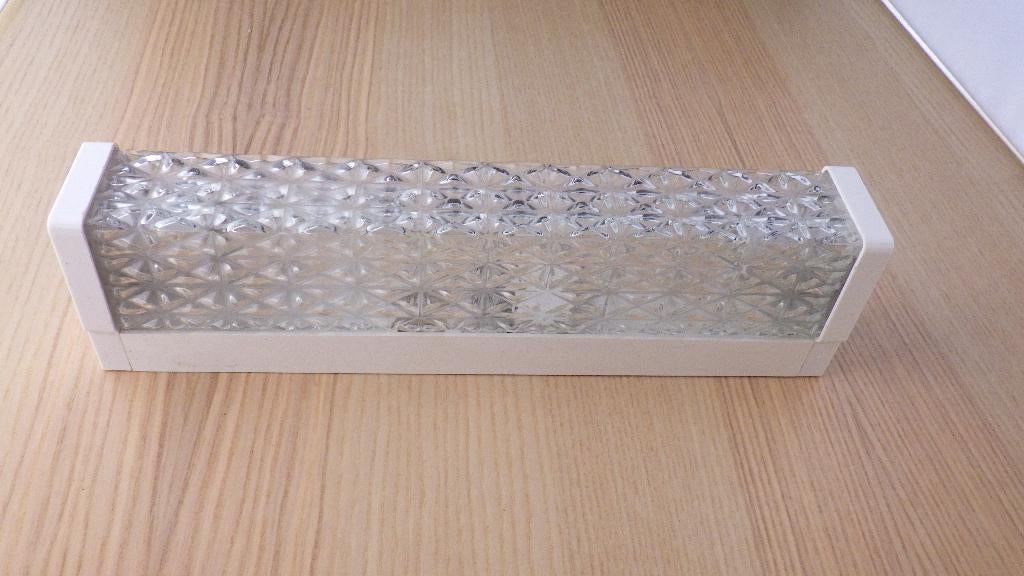 snoezig vintage wand/plafondlampje, Ophalen of Verzenden, Gebruikt, Glas