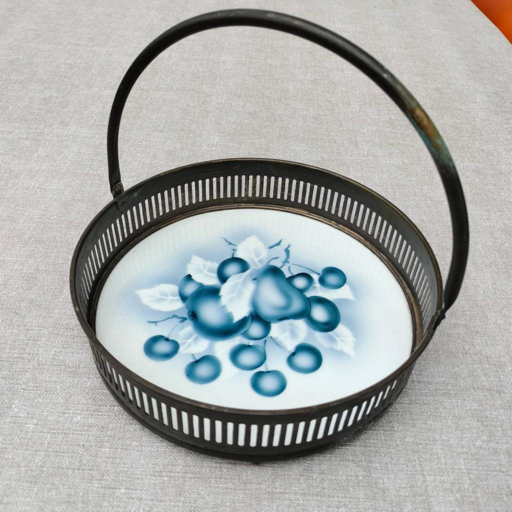 Antieke Art Deco Spritzdekor Schaal / Mand (D, ca. 1920), Ophalen of Verzenden