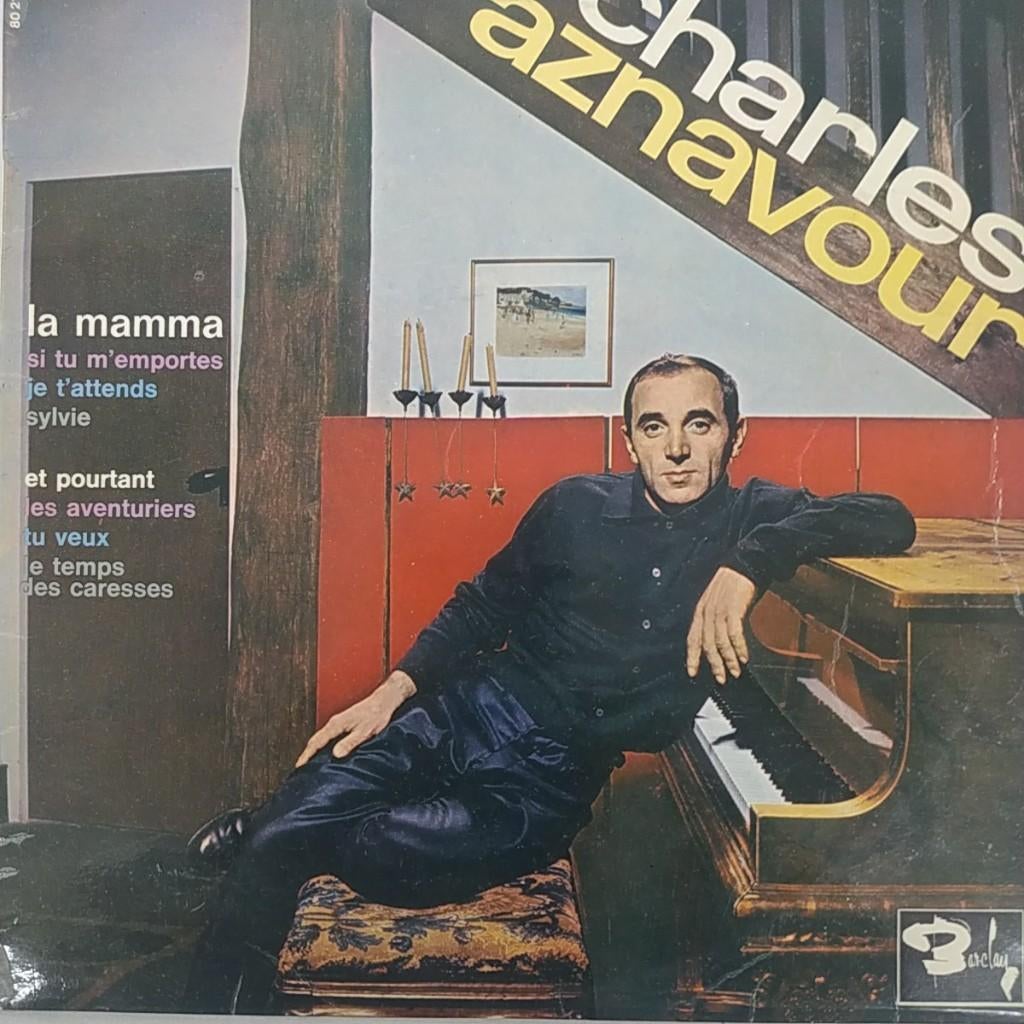 Charles Aznavour - La mamma.33 toeren vinyl 1963 i.z.g.st, Gebruikt, Verzenden, Limited edition, Voor 1960