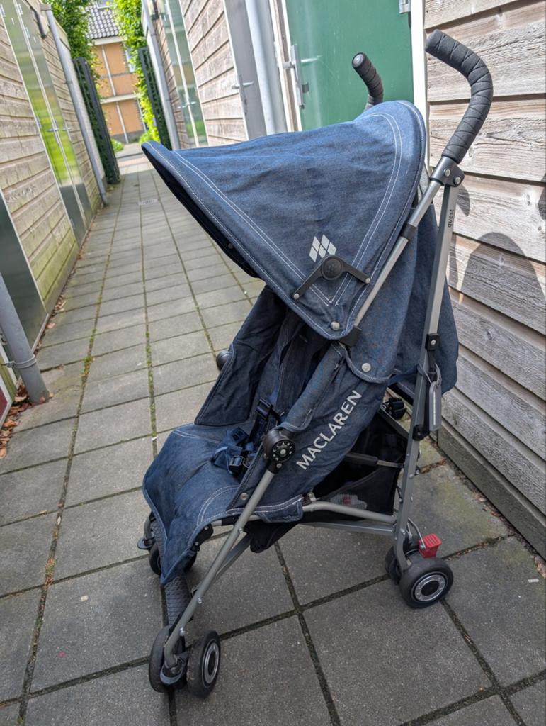 Maclaren buggy blauw, Kinderen en Baby's, Buggy's, Ophalen, Gebruikt, Maclaren, Verstelbare rugleuning