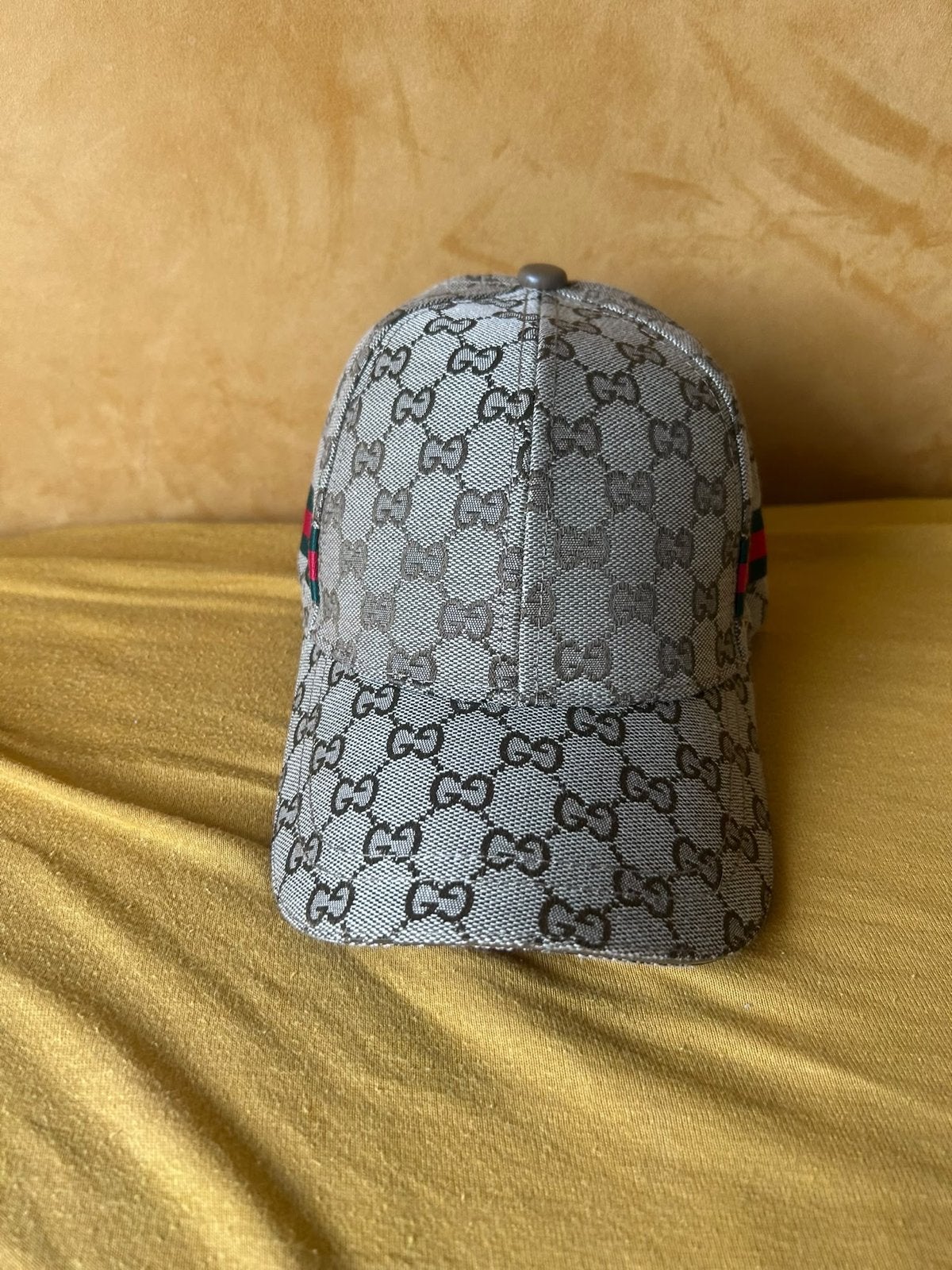 Gucci GG Canvas Baseballpet met Webdetail, Ophalen of Verzenden, Zo goed als nieuw, One size fits all, Pet