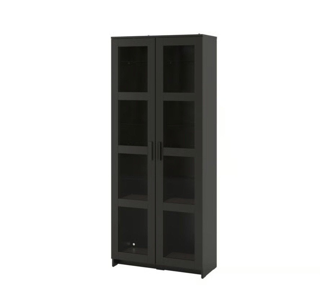 Ikea Brimnes vitrinekast zwart, Ophalen, Met deur(en), 50 tot 100 cm, Zo goed als nieuw