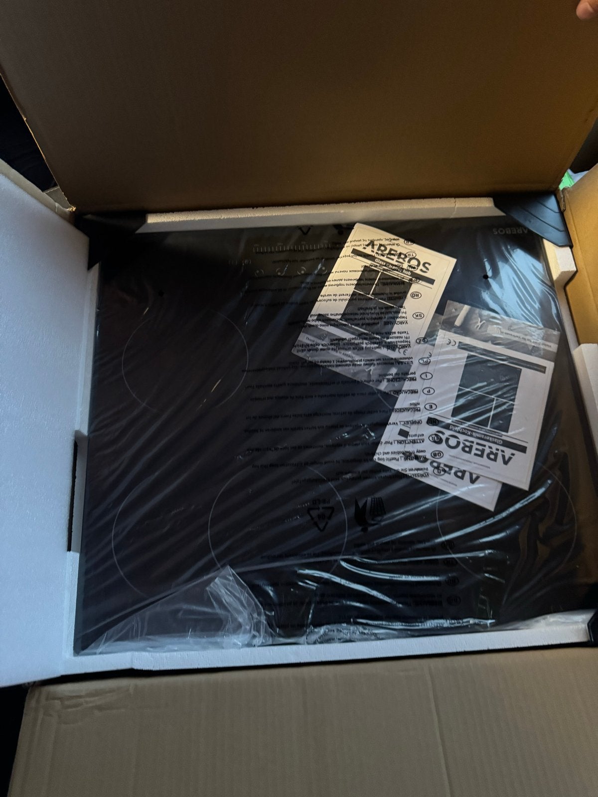 AREBOS Glaskeramisch kookveld 4 kookzones met slide touch, Nieuw, Inbouw, Elektrisch, 4 kookzones