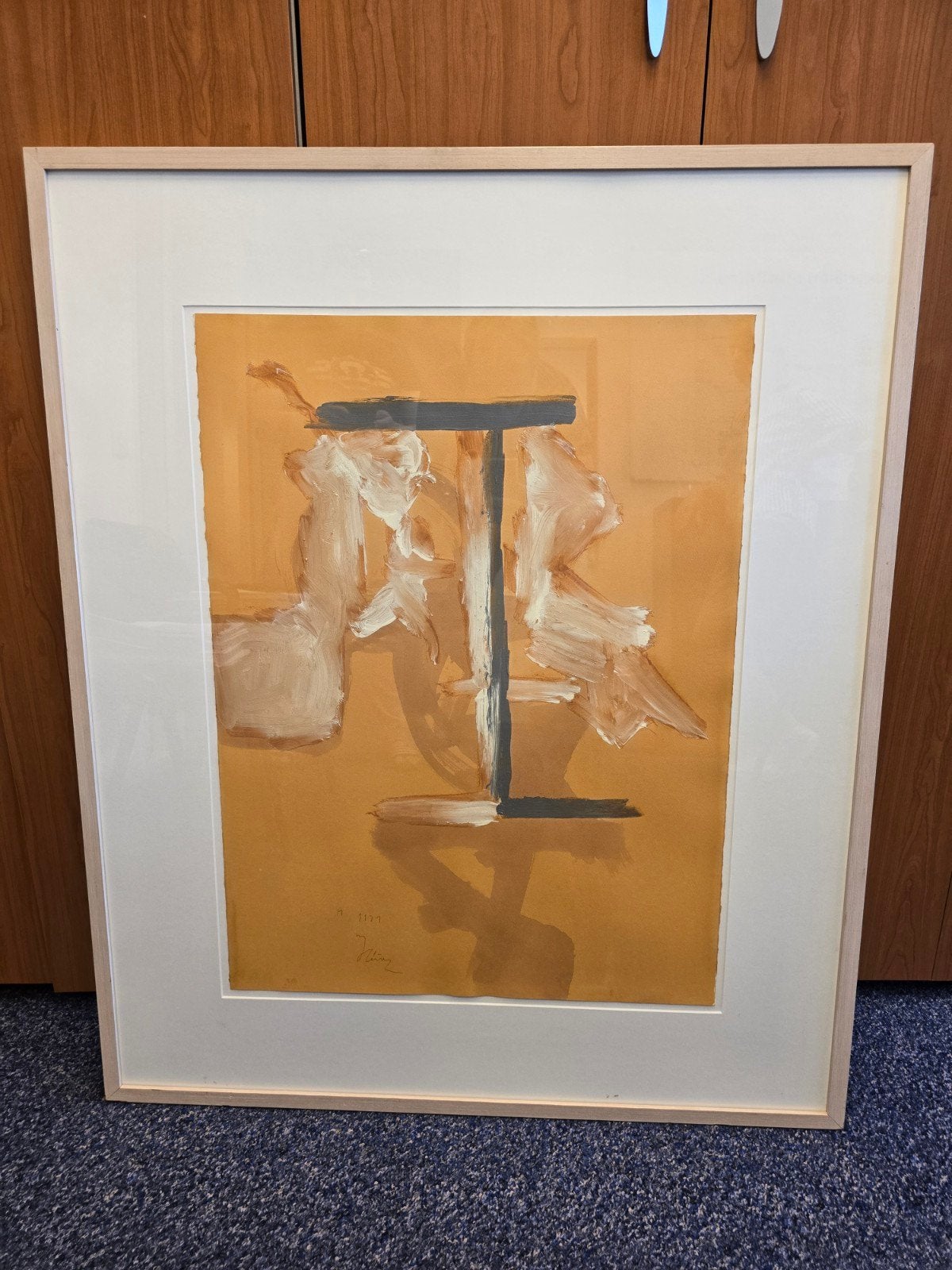 Abstract kunstwerk gesigneerd en gedateerd 1997, Ophalen