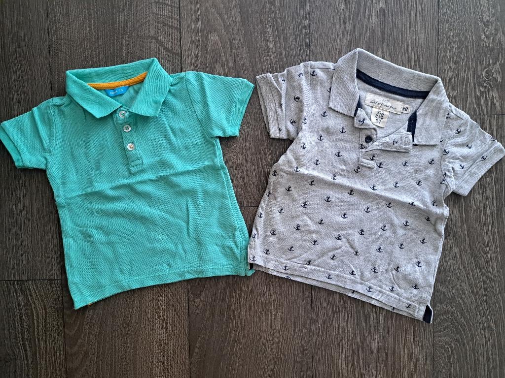 2x Jongens polo Shirt Hema en H&M  - 74  jusa17, Kinderen en Baby's, Babykleding | Maat 74, H&M, Ophalen of Verzenden, Zo goed als nieuw