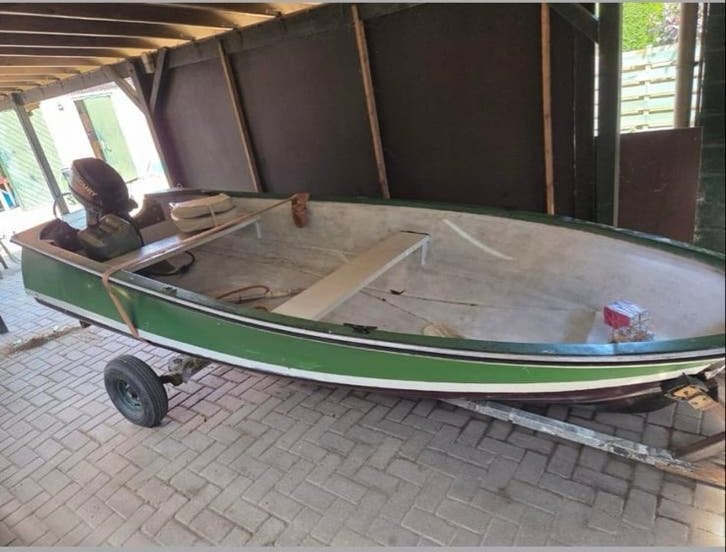 9.9 pk Mercury buitenboordmotor met boot en trailer, Ophalen, Gebruikt