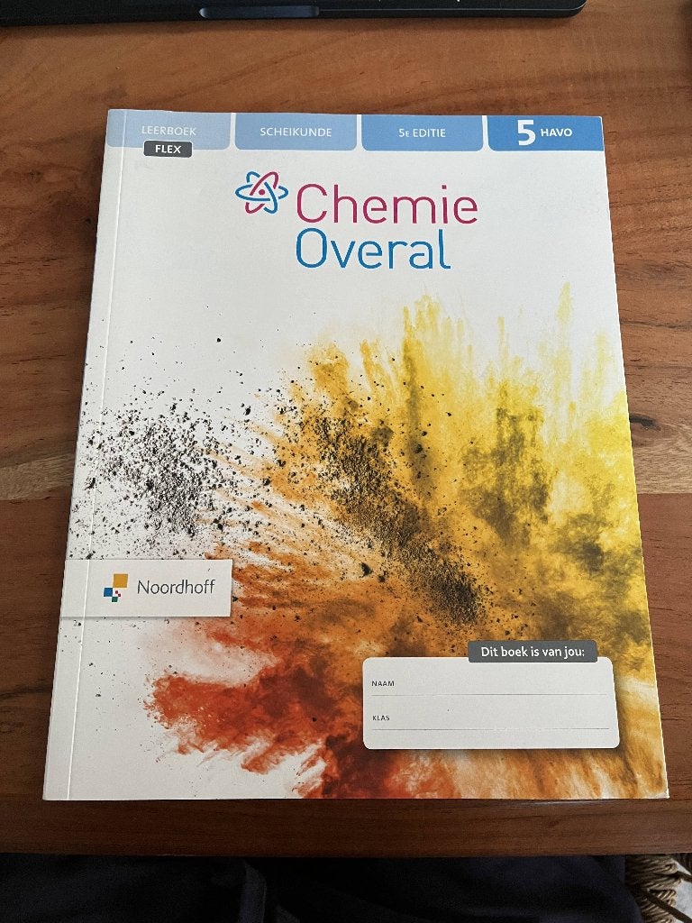 Chemie Overal 5 havo FLEX leerboek ed 5, Scheikunde, Noordhoff, Ophalen of Verzenden, HAVO