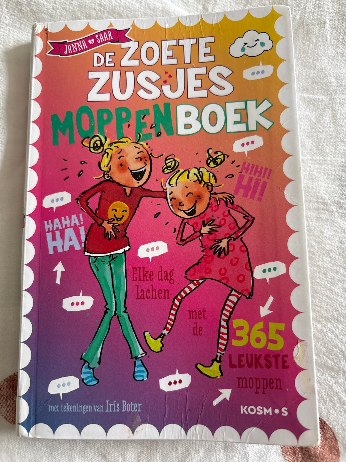 De Zoete Zusjes Moppenboek - 365 Leukste Moppen, Ophalen of Verzenden, Zo goed als nieuw, Fictie algemeen