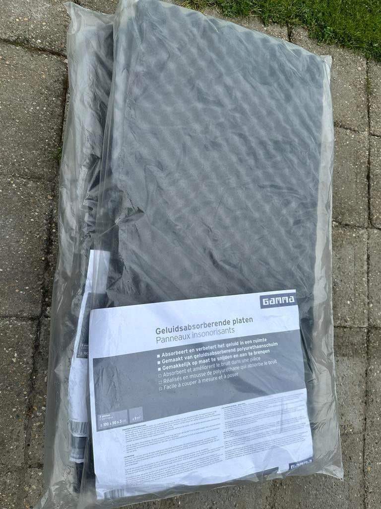 Gamma Geluidsabsorberende Platen Zwart 100x50cm 30mm, Ophalen, Nieuw