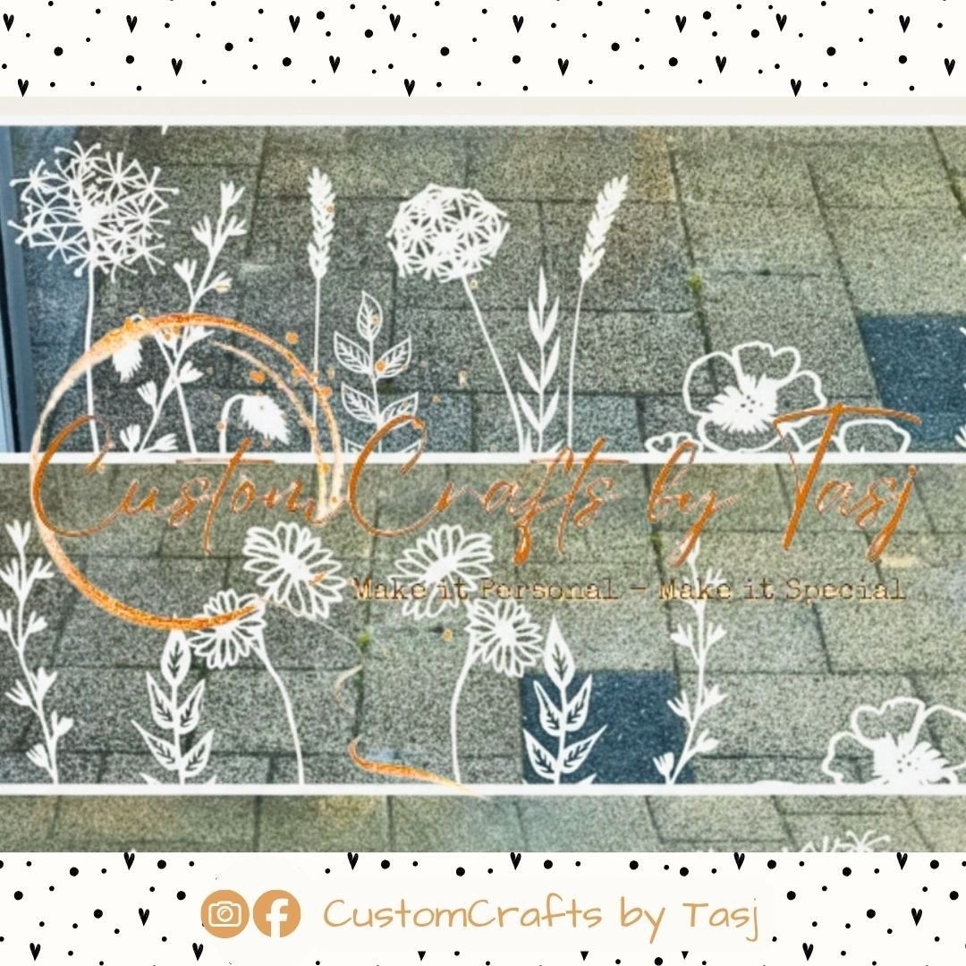 Herbruikbare Raamstickers | Veldbloemen wit/zwart, Ophalen of Verzenden, Overige typen, Zwart