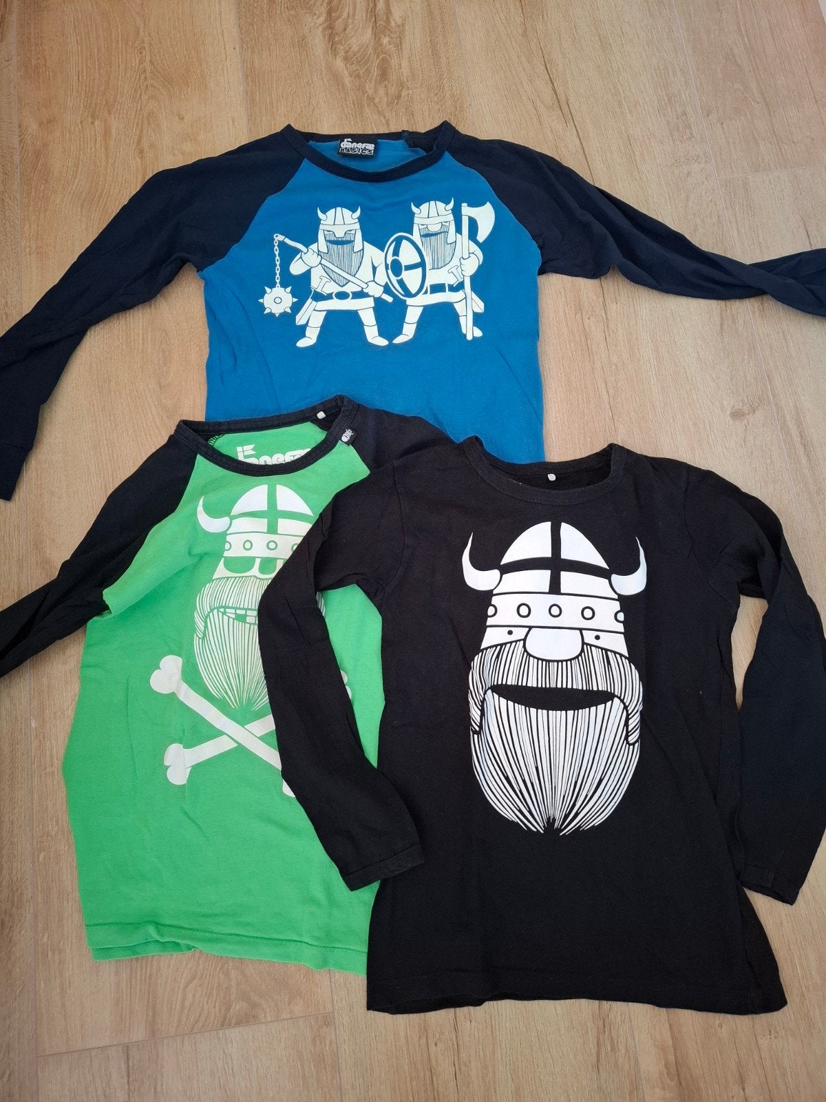 3 danefae shirts met lange mouwen. Maat 122/128, Ophalen of Verzenden, Gebruikt, Danefae, Jongen