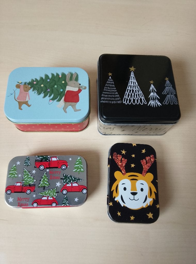 4 blikjes Kerst, Ophalen of Verzenden, Zo goed als nieuw