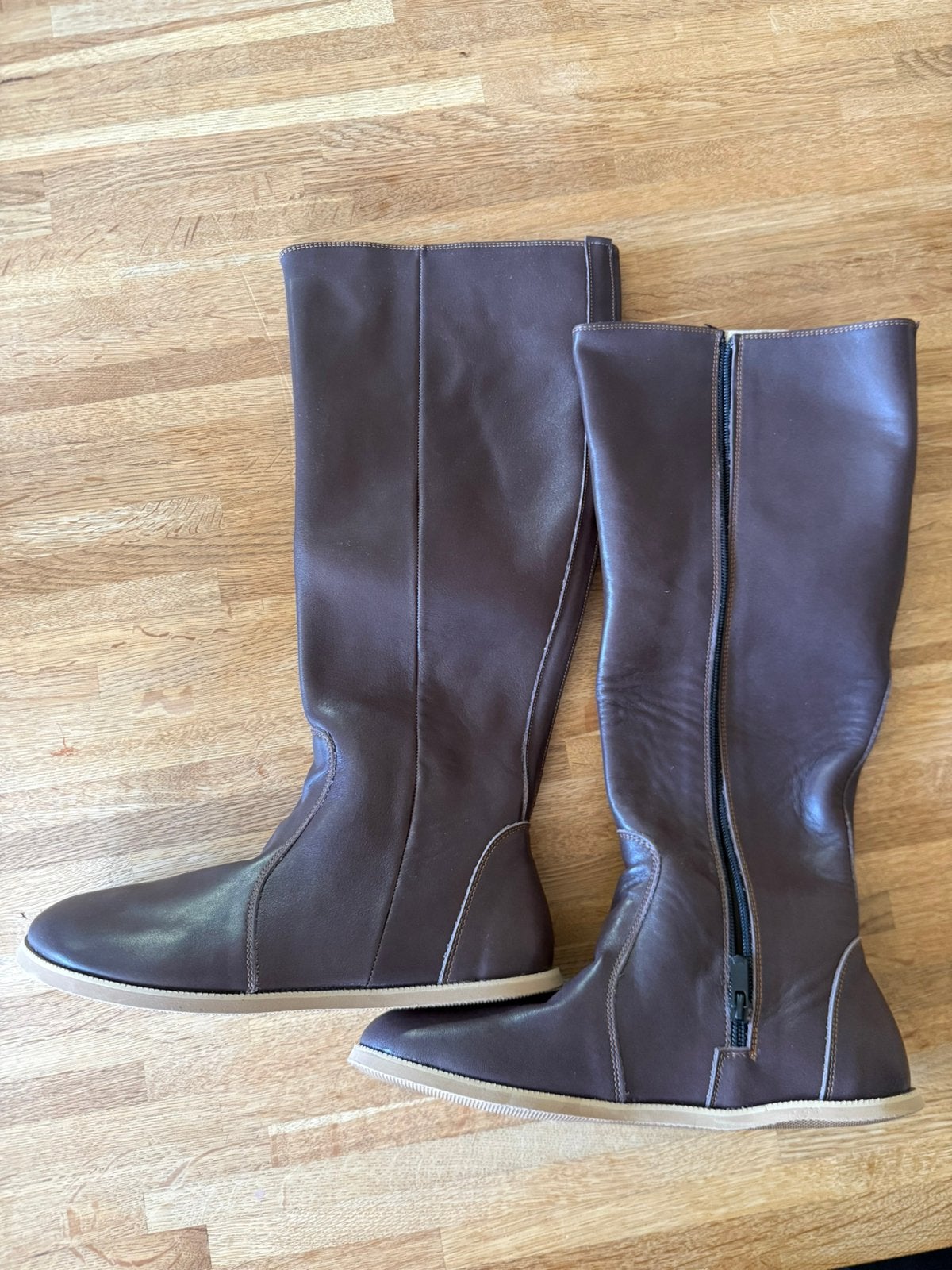 Leren Laarzen | Barefoot Laarzen | Maat 39 | Nieuw, Hoge laarzen, Bruin, Nieuw, Ophalen of Verzenden