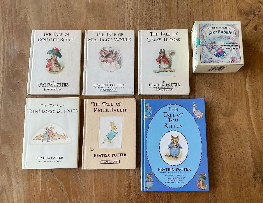 Beatrix Potter Peter Rabbit the tale of .. Engels 7 stuks, Ophalen of Verzenden, Zo goed als nieuw