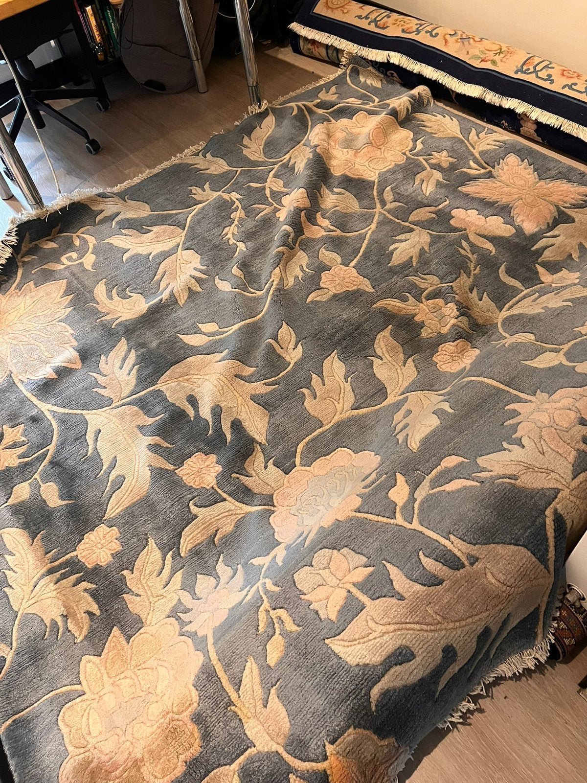 -50% KORTING - Handgemaakt Chinees wollen vloerkleed, Ophalen, Gebruikt, 200 cm of meer, Rechthoekig