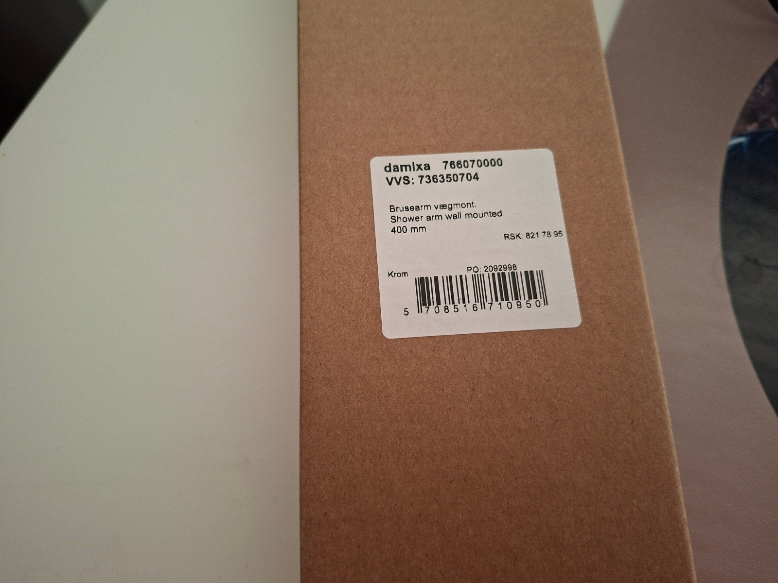 Damixa Douchearm 400 mm Chroom - Nieuw in doos, Ophalen of Verzenden, Nieuw, Chroom, Douche