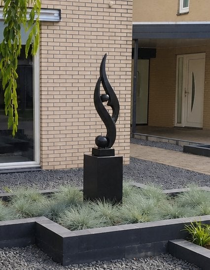 nieuw groot sierlijk beeld sculptuur tuinbeeld long flame, Ophalen, Nieuw, Steen, Abstract beeld