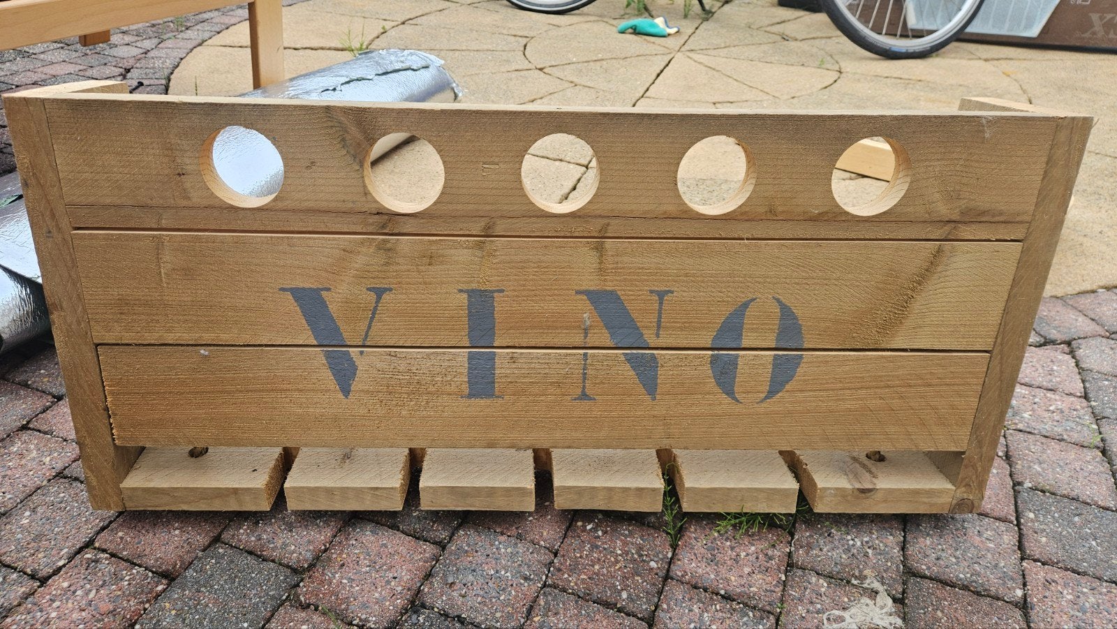 Houten wijnrek, Ophalen, Gebruikt, Minder dan 5 flessen, 5 – 50