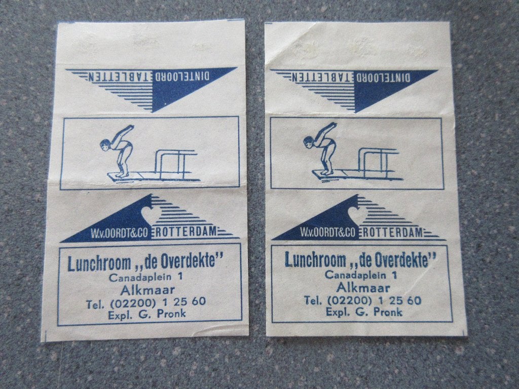 2 x Alkmaar, lunchroom De Overdekte, Verzenden, Nederland