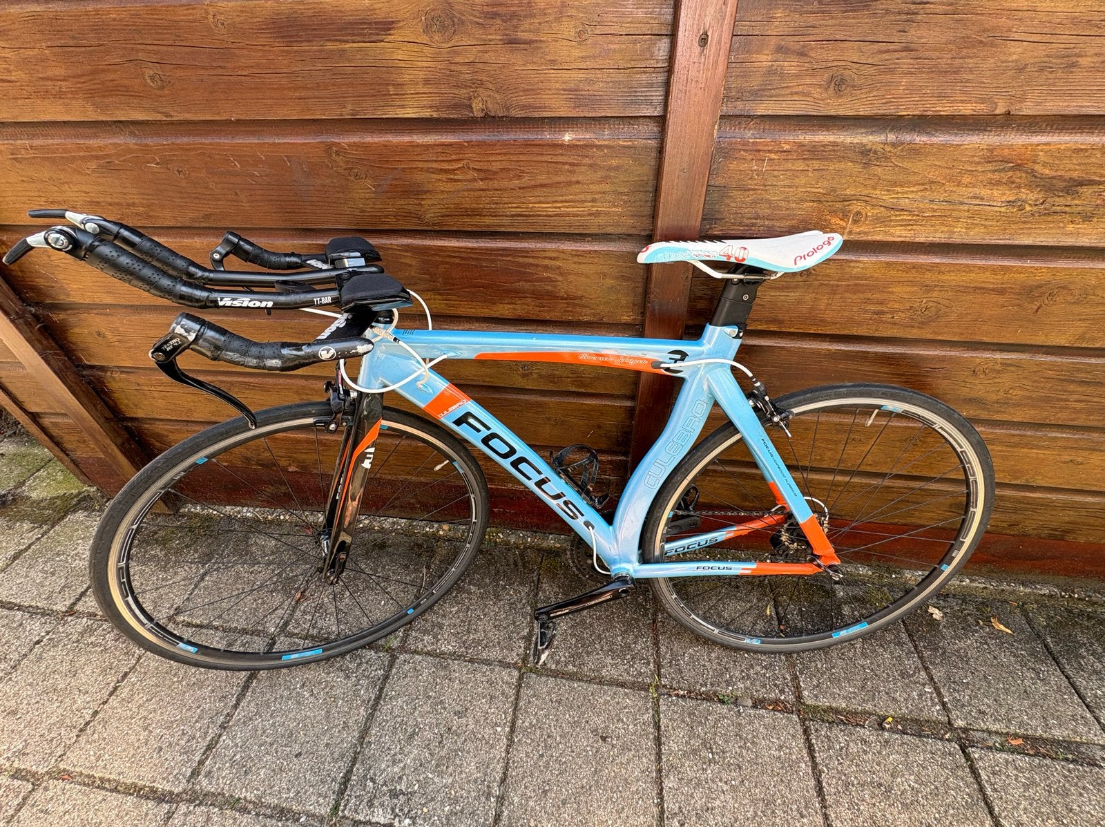Focus TT/Triatlon Racefiets met Shimano 105 en Aurobar, Fietsen en Brommers, Fietsen | Racefietsen, Gebruikt, Velgrem, 15 tot 20 versnellingen