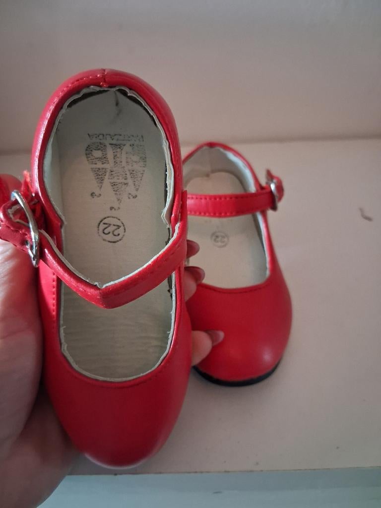 Leuke rode flamingo schoentjes - maat 22 - nooit gedragen, Ophalen, Meisje, Schoenen, Nieuw