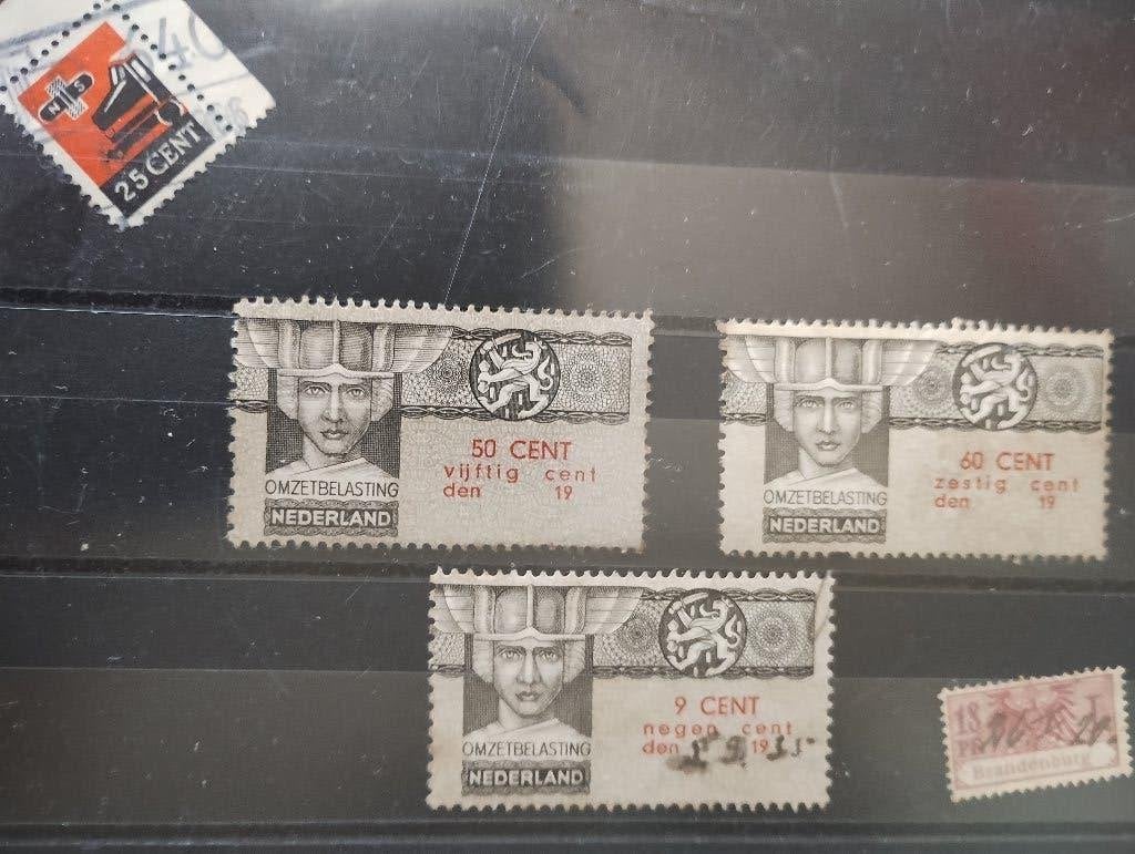 belastingzegels nederland, Verzenden, T/m 1940, Gestempeld