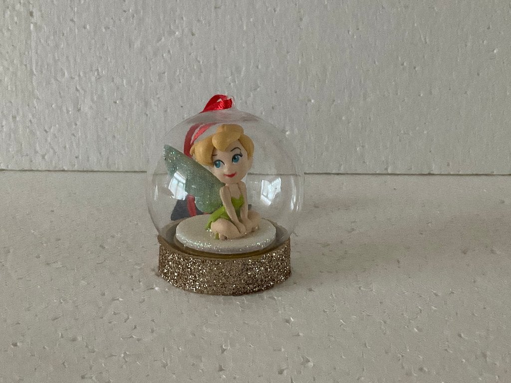 Disney peter pan - tinkerbell in globe  kerstbal, Verzamelen, Disney, Ophalen of Verzenden, Peter Pan of Pinokkio, Zo goed als nieuw