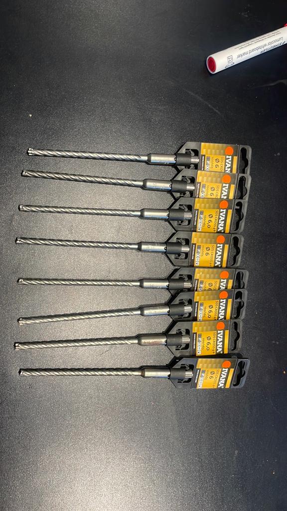 8x IVANA SDS CROSS 4+ Boor Ø6mm 100/165mm - Nieuw, Doe-het-zelf en Verbouw, Ophalen of Verzenden, Nieuw, Overige typen