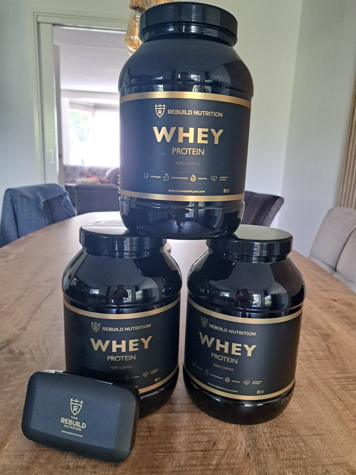 Rebuild Nutrition Whey Protein Iced Coffee 1KG, Sport en Fitness, Ophalen, Nieuw, Poeder of Drank