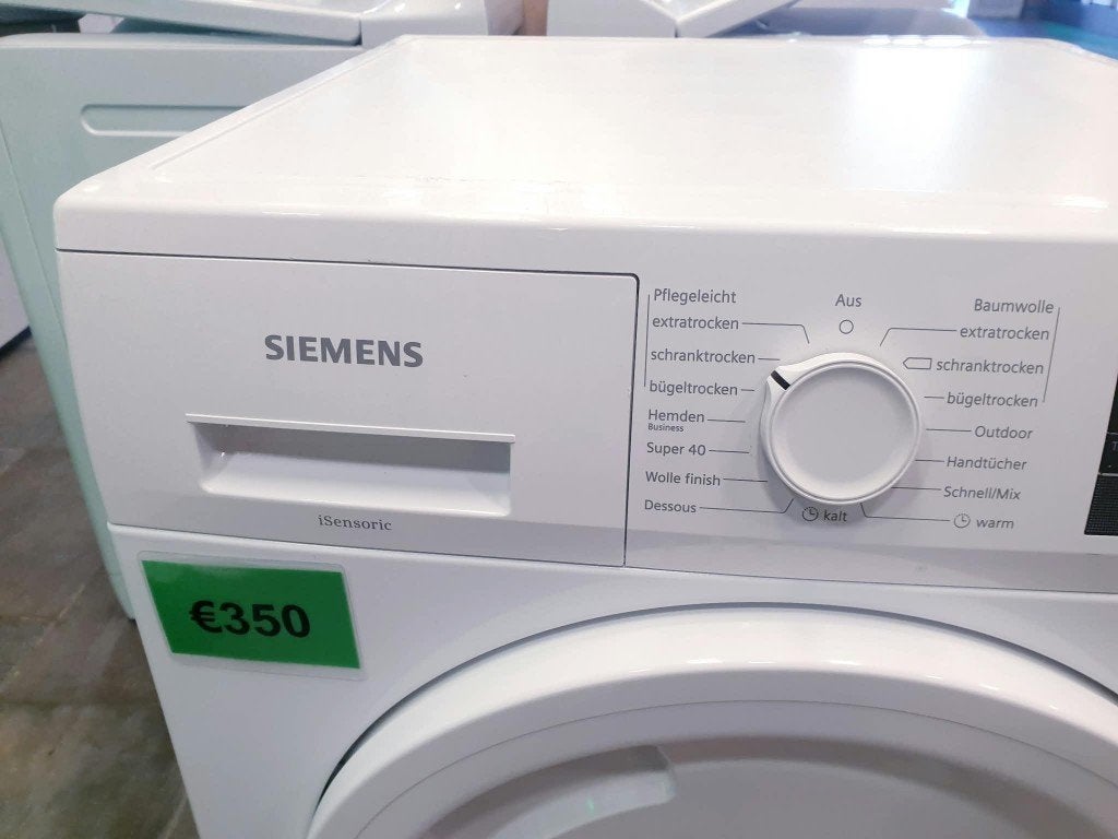 warmptepomp droger siemens 7kg inc 1 jaar garantie, Ophalen, 6 tot 8 kg, Anti-kreukfase, Overige typen