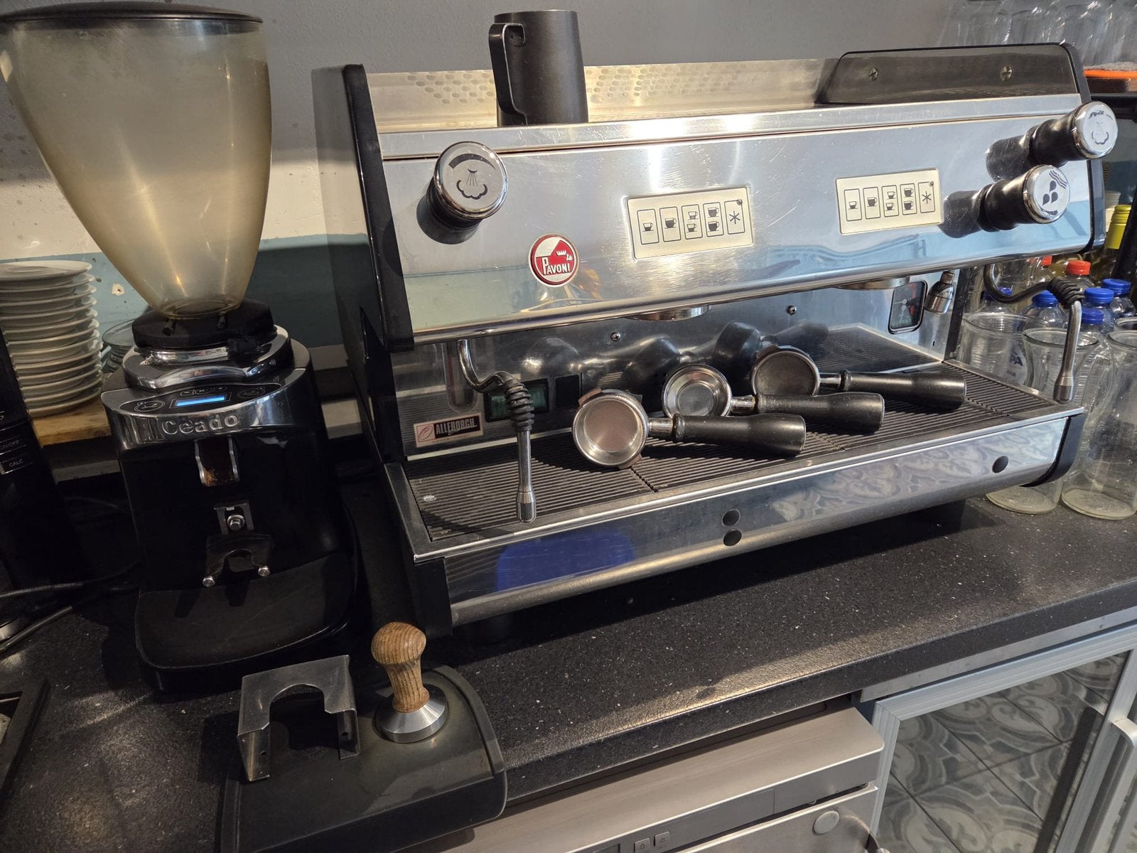 La Pavoni Bar T 2V Espressomachine + Ceado E37 Coffeegrinder, Witgoed en Apparatuur, Ophalen, Gebruikt
