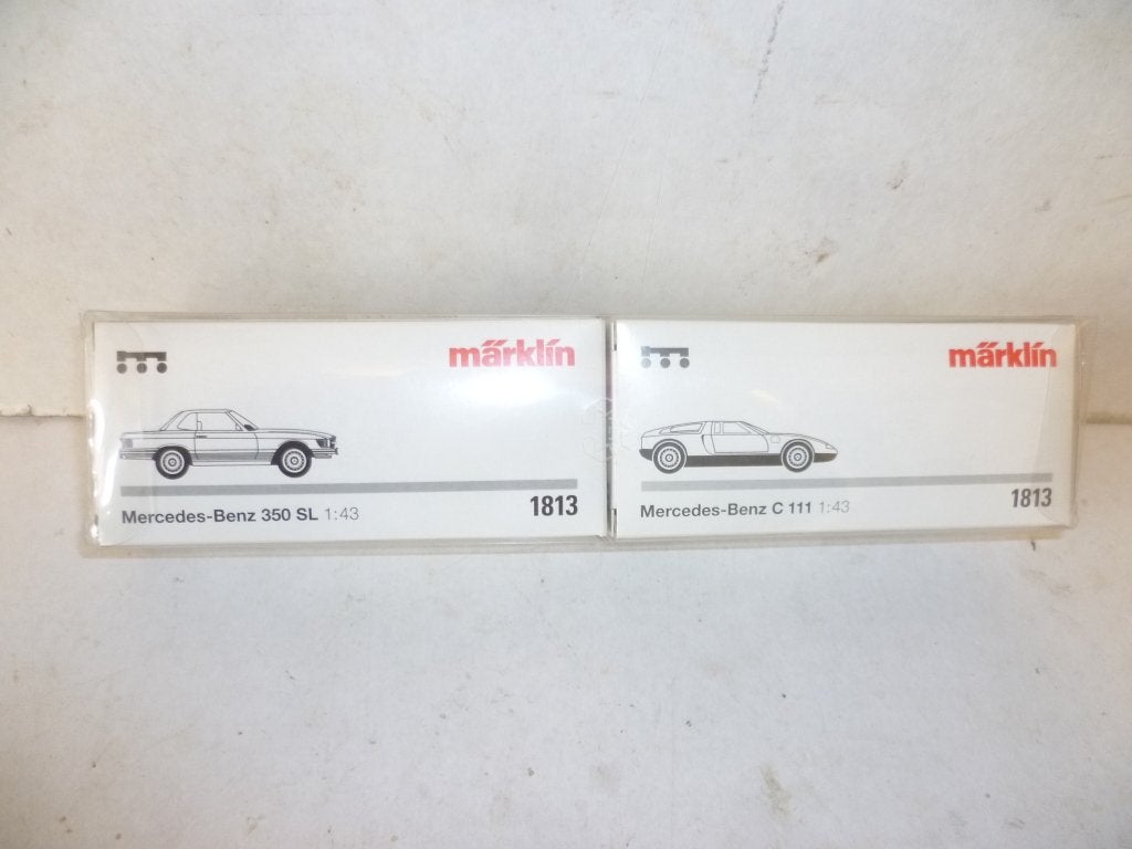 Marklin 1813 Mercedes Benz 350 SL en Mercedes C111 1:43 auto, Hobby en Vrije tijd, Modelauto's | 1:43, Ophalen of Verzenden, Nieuw