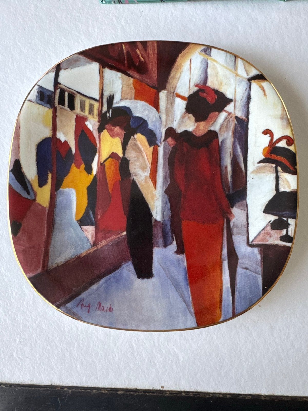 Rosenthal Classic wandbord August Macke "Modegeschäft" 1994, Ophalen of Verzenden