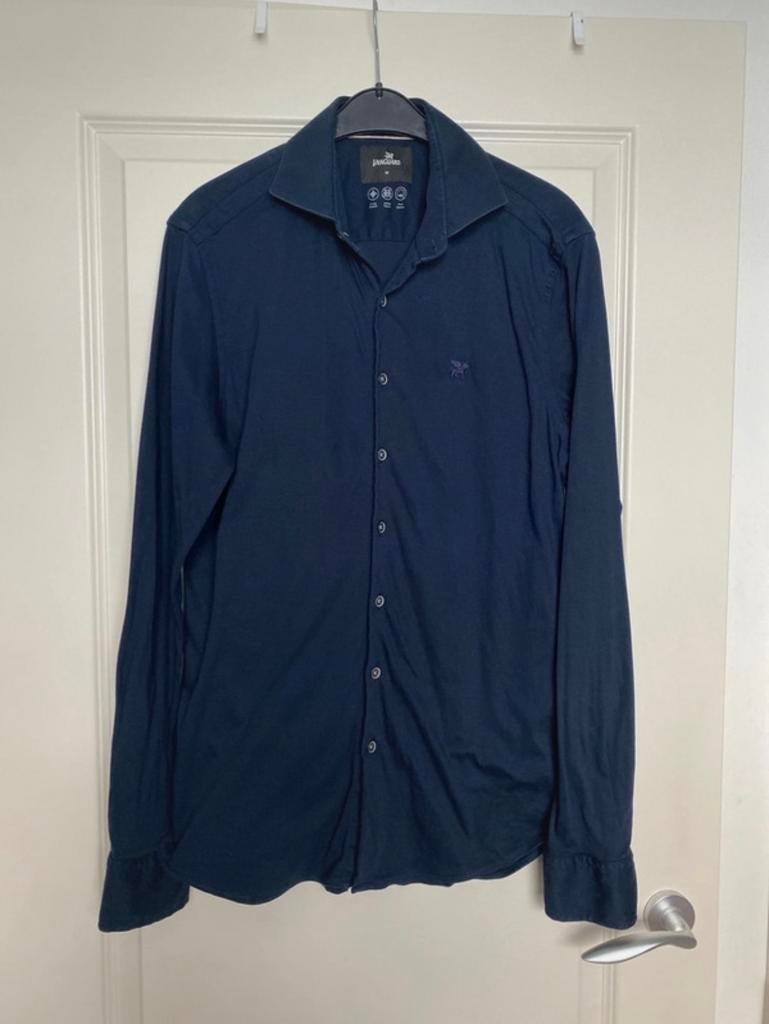 Donkerblauwe Vanguard blouse - Maat M, Ophalen of Verzenden, Gedragen, Blauw, Halswijdte 39/40 (M)