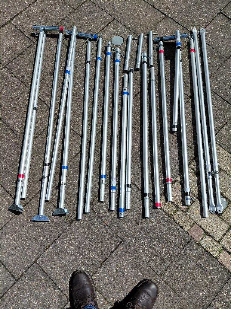 Te Koop aluminium tentstokken voor voor caravan, Ophalen, Zo goed als nieuw