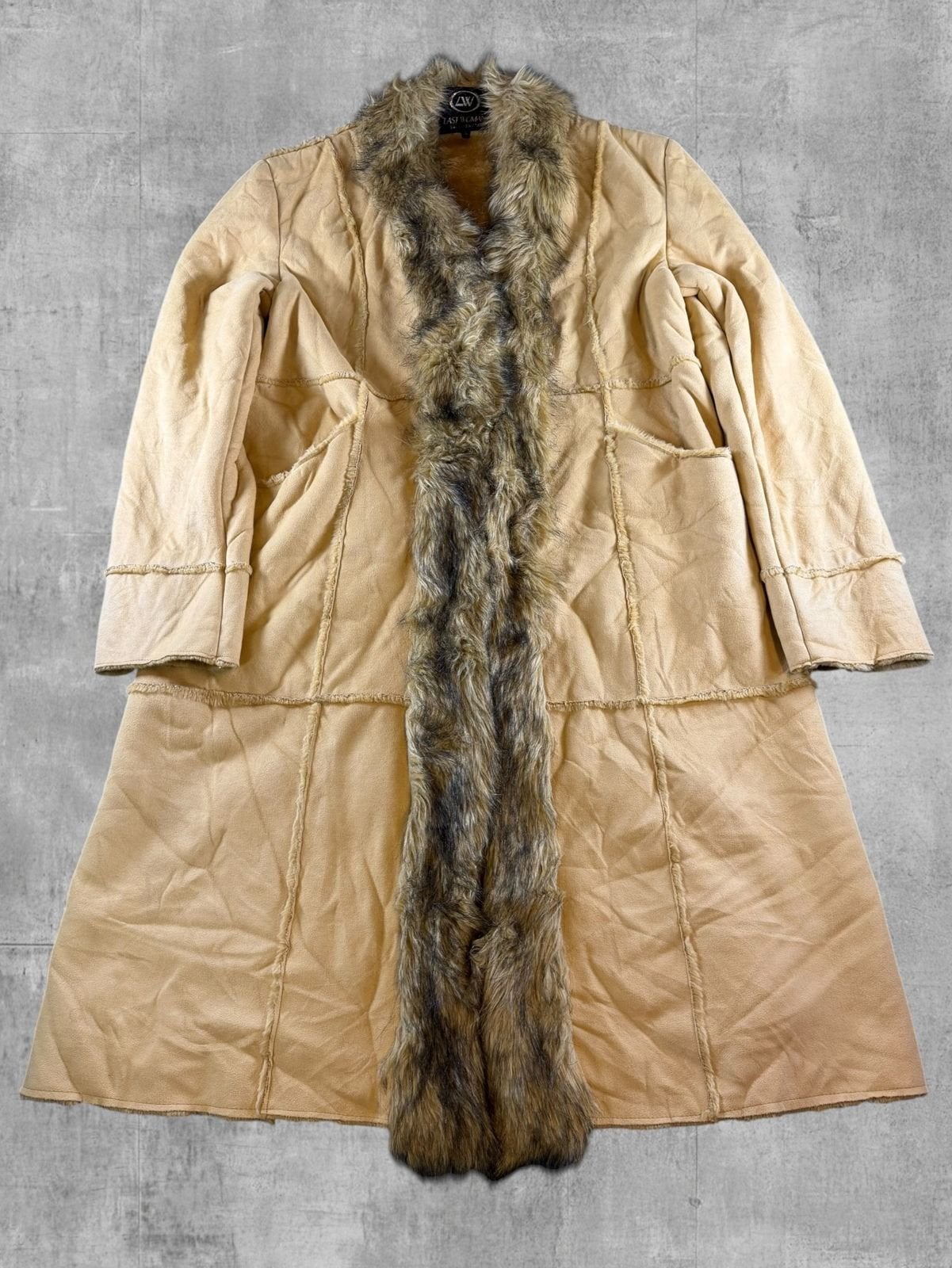 Vintage Dressing Afghaanse jas beige dames maat L, Bayline Vintage Trading, Verzenden, Beige, Maat 42/44 (L)