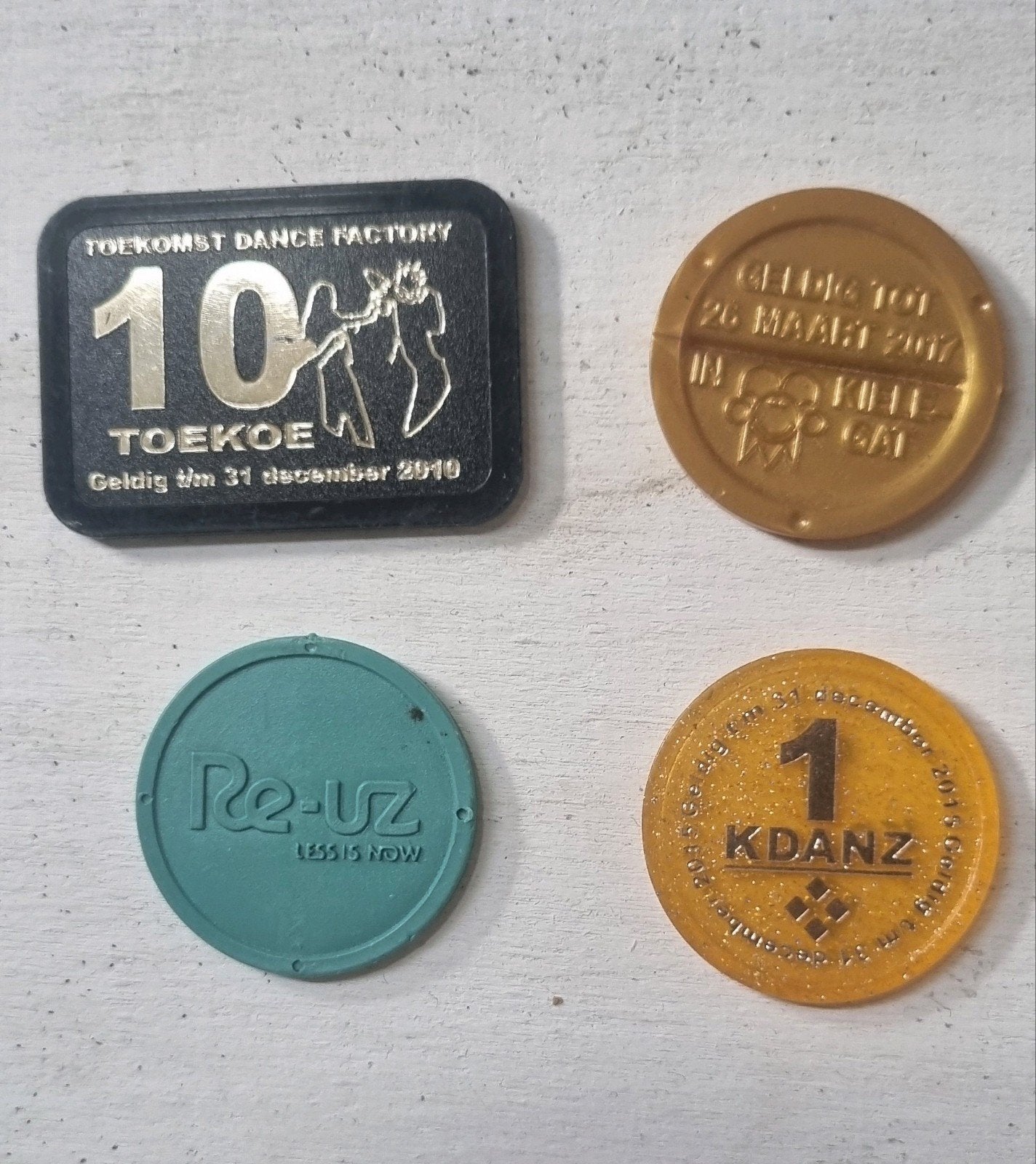 consumptie munten , set.van 4, Verzenden, Zo goed als nieuw