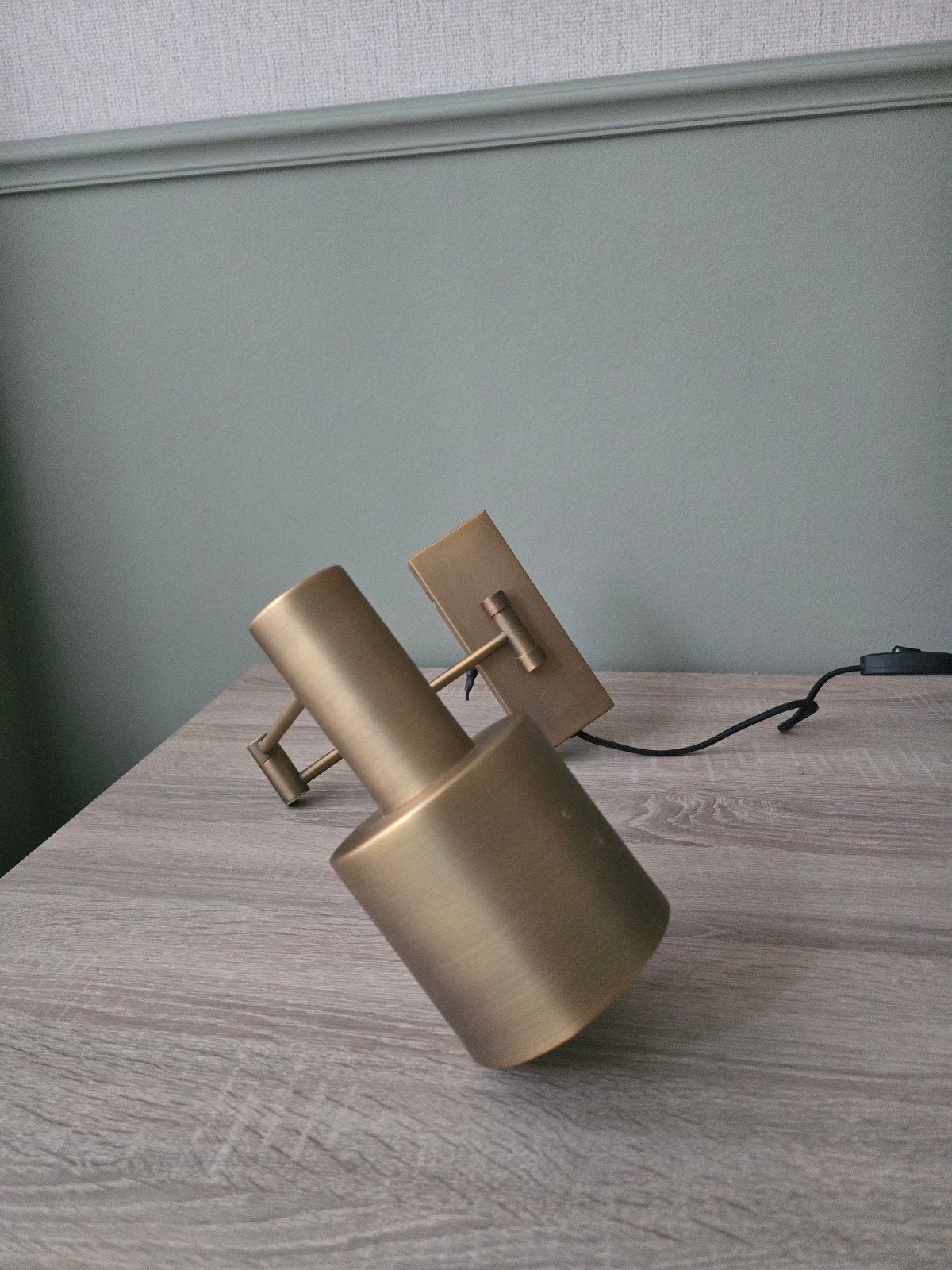 Karwei wandlamp nordin - Goudkleurig, Verstelbaar, Gebruikt, Ophalen of Verzenden, Metaal, Met schakelaar