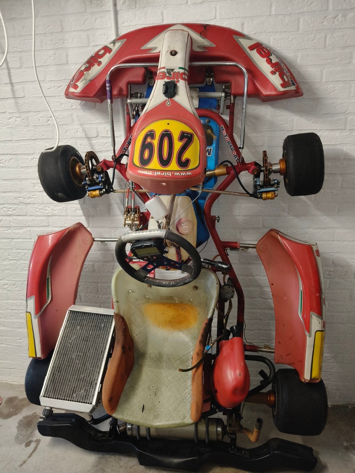 Birel ICC Kart Frame MX32 met Alfano Pro Laptimer, Ophalen, Gebruikt, Kart