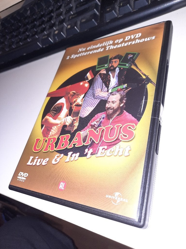 DVD Urbanus - live & in t echt, Alle leeftijden, Ophalen, Zo goed als nieuw, Stand-up of Theatershow