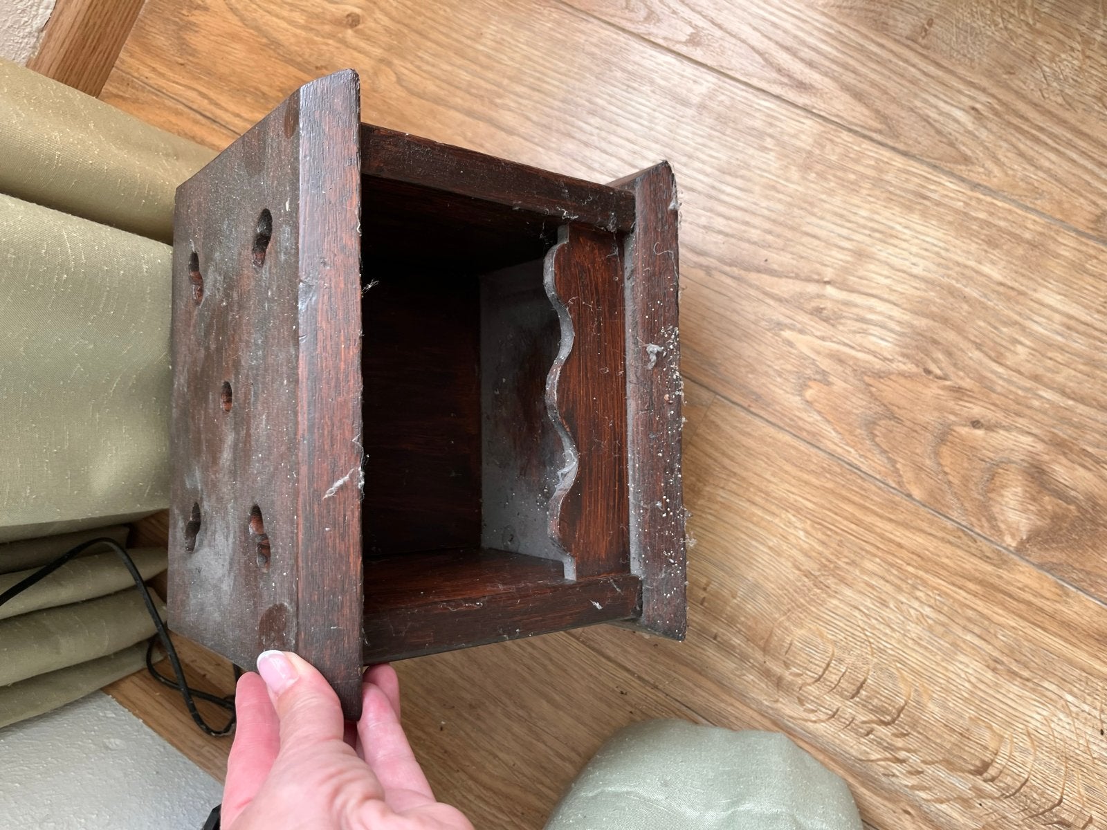 Vintage houten stoof met gaten, Ophalen of Verzenden