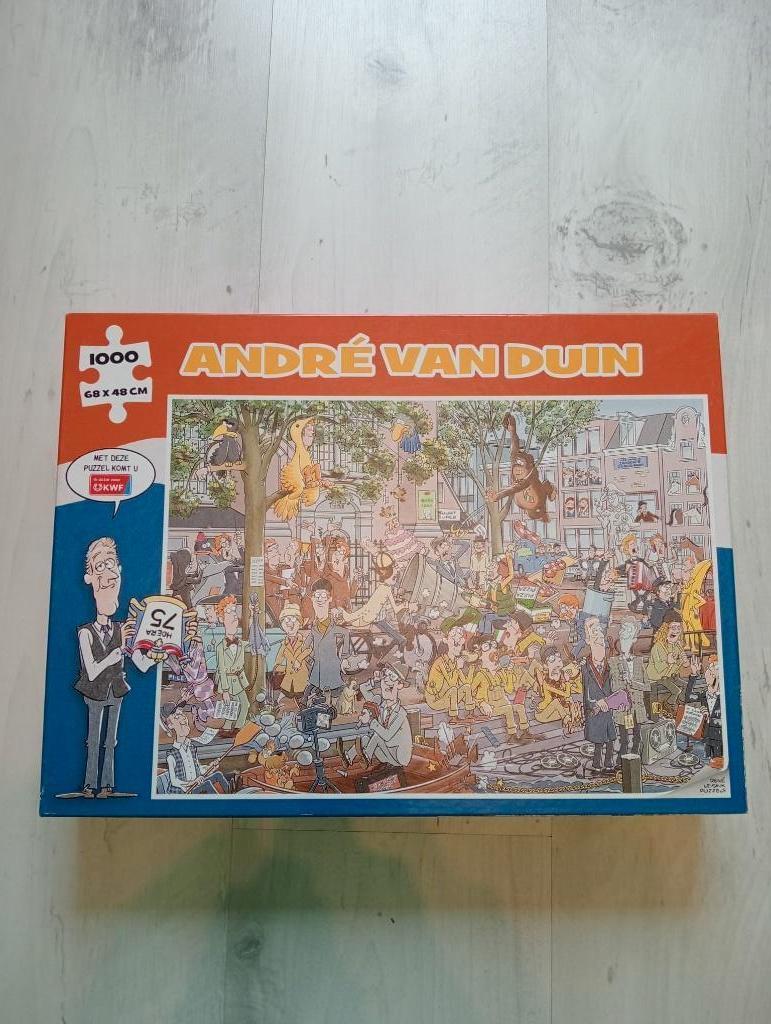 Jan van Haasteren puzzel – André van Duin 1000 stukjes, Ophalen of Verzenden, 500 t/m 1500 stukjes, Zo goed als nieuw, Legpuzzel