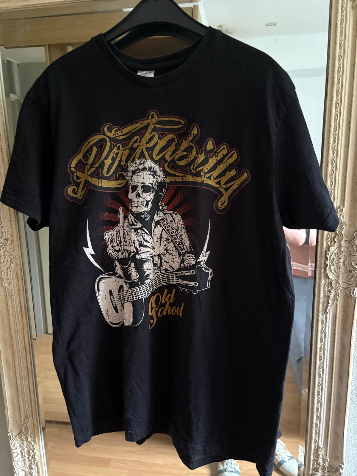 Rockabilly Old School T-shirt Zwart Maat XL, Ophalen of Verzenden, Zo goed als nieuw, Maat 56/58 (XL), Zwart