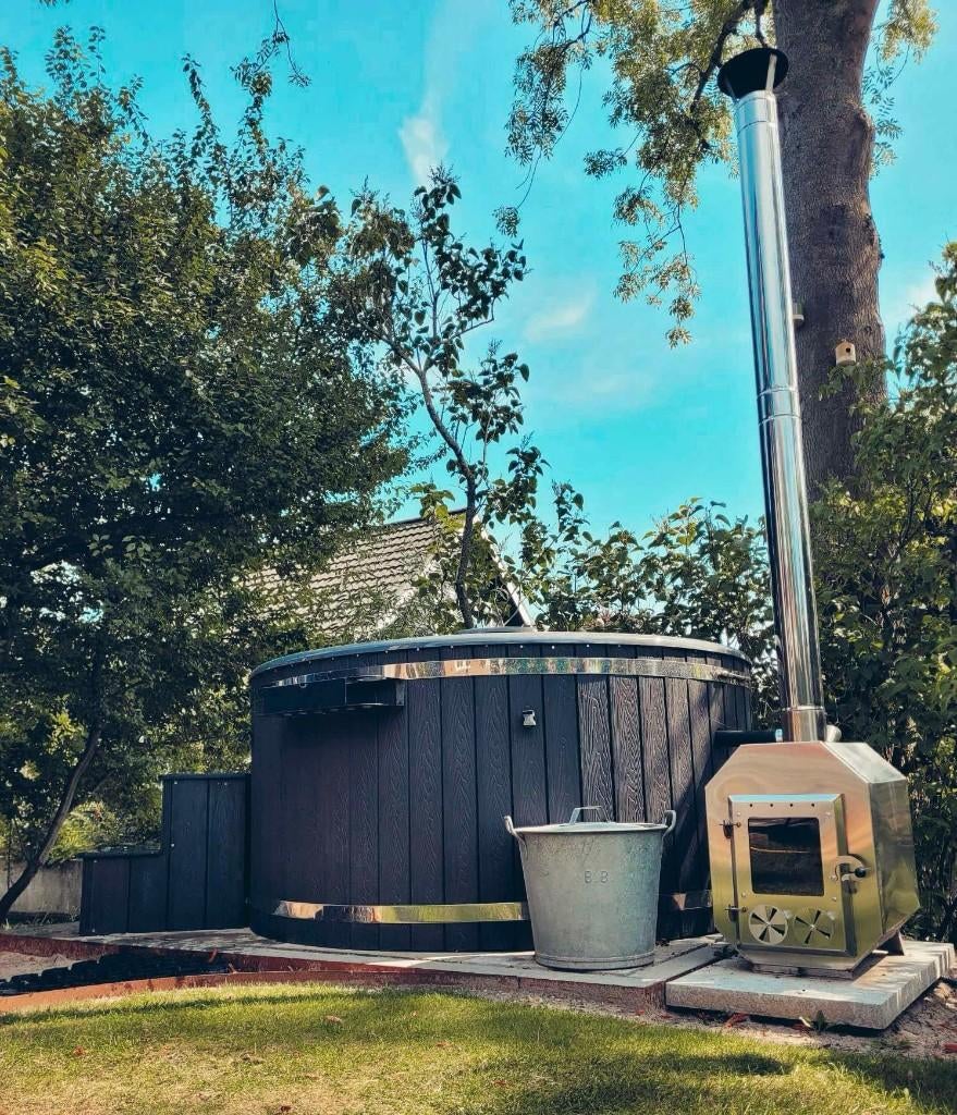 Hottub hout kachel van RVS 316, Ophalen, Nieuw, Hout, Houtkachel