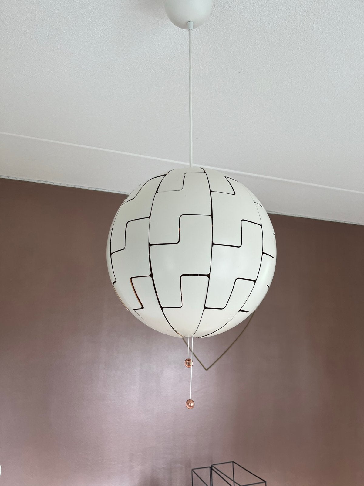 IKEA PS 2014 Hanglamp - Wit/Koper, Ophalen, Zo goed als nieuw, Metaal, E27 (groot)