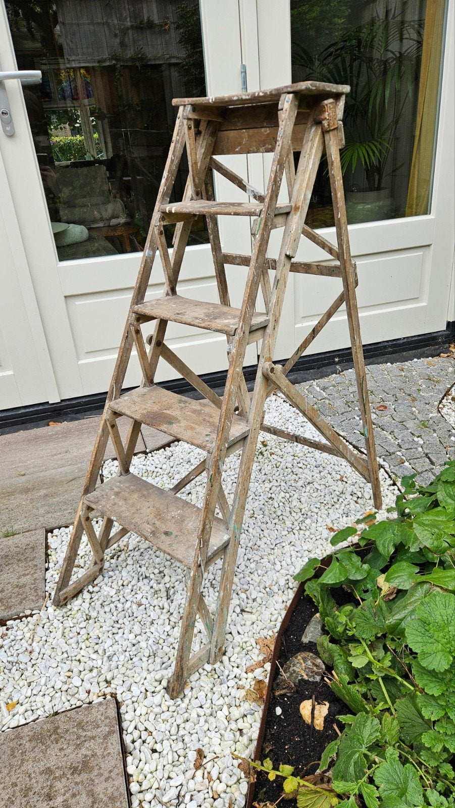 Antiek schilderstrapje F. Carton Herman Ath. - Brocante deco, Ophalen of Verzenden