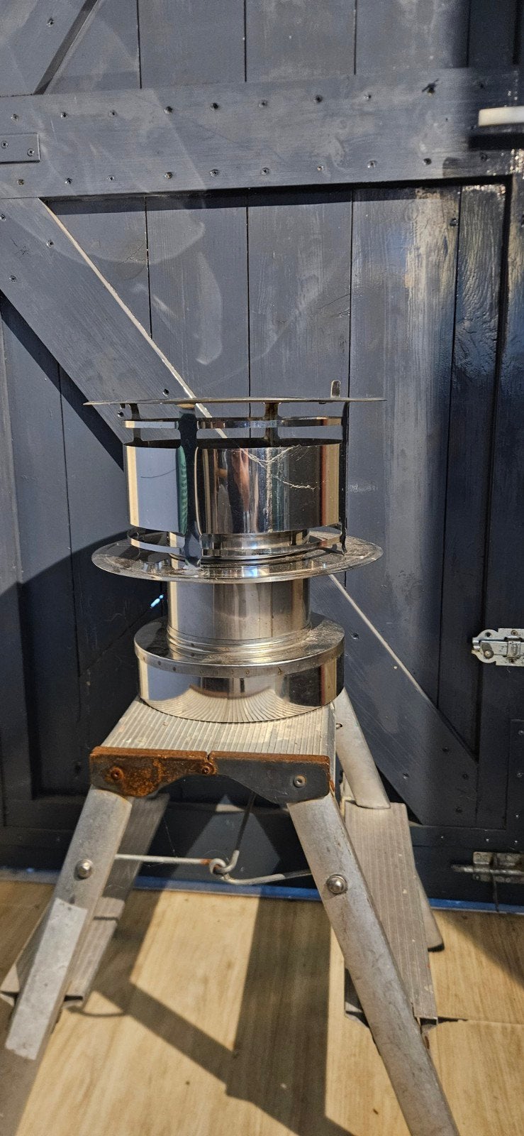 Isoduct 150mm topsectie inclusief trekkap met veegluik., Ophalen, Isoduct, Onbekend, Onbekend