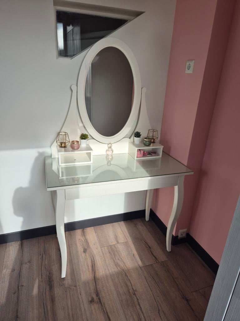 IKEA Hemnes kaptafel met spiegel - 100x50cm, Huis en Inrichting, Tafels | Kaptafels, Gebruikt, 150 tot 200 cm, 100 tot 150 cm