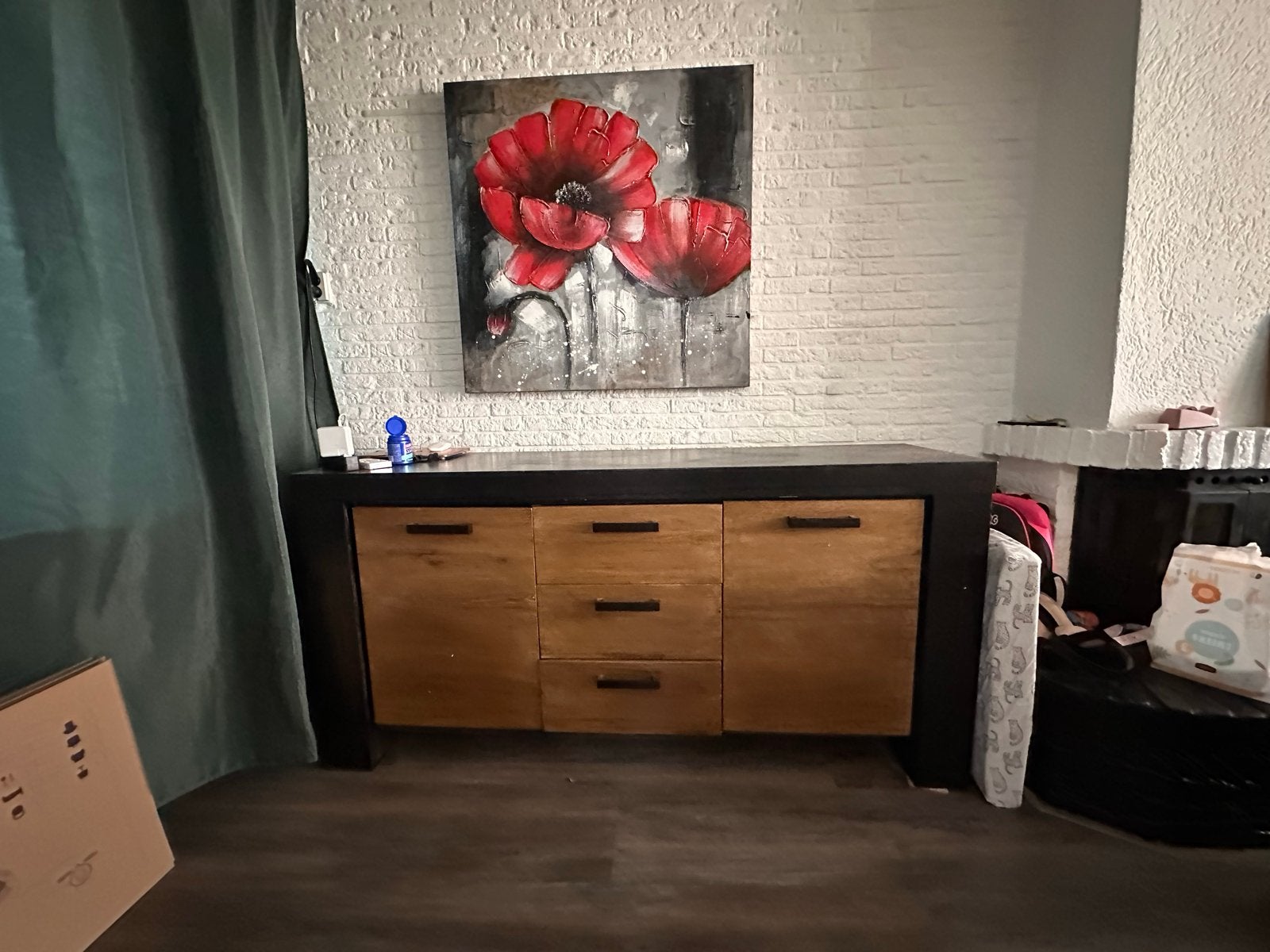 Dressoir met gebruikerssporen - GRATIS af te halen, Ophalen, Gebruikt, 150 tot 200 cm, Met lade(s)