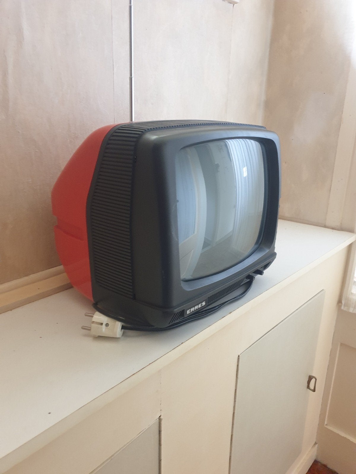 Retro oranje televisie, Audio, Tv en Foto, Vintage Televisies, Ophalen, Gebruikt, Overige merken